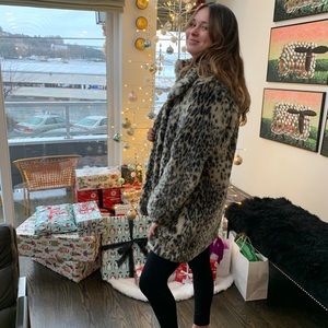 Leopard Faux Fur Coat